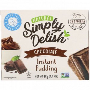 Natural Simply Delish, Натуральный пудинг быстрого приготовления, шоколад, 48 г