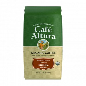 Cafe Altura, Organic Coffee, Colombia, Dark Roast, Ground, 10 oz (283 g)