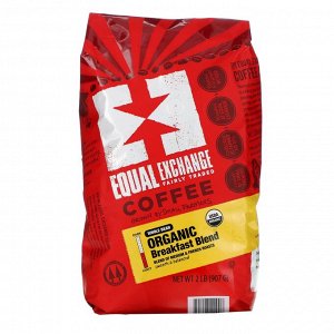 Equal Exchange, Organic Breakfast Blend Whole Bean Coffee, 2 lb (907 g)