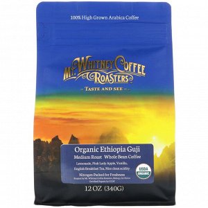 Mt. Whitney Coffee Roasters, органический Эфиопия Гуджи, средней обжарки, кофе в зернах, 340 г (12 унций)