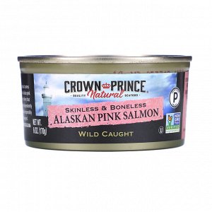 Crown Prince Natural, Pacific Pink Salmon, Skinless & Boneless , 6 oz (170 g)