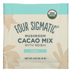 Four Sigmatic, грибная смесь для приготовления какао с рейши, 10 пакетиков по 6 г (0,21 унции) каждый