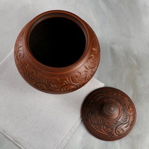 Супник "Гончарный", декор, красная глина, 2.5 л