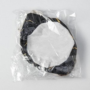 Корзина для мелочей Доляна «Мрамор», 20x20x24 см, цвет чёрный