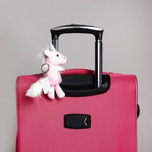 Мягкая игрушка на чемодан «Радужная единорожка», на брелоке