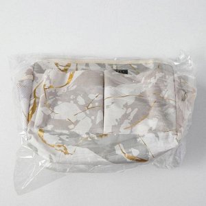 Органайзер с карманами подвесной Доляна «Мрамор», 3 отделения, 31x11x27 см, цвет серый