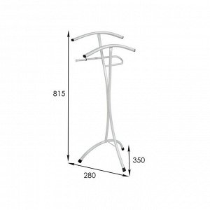 Вешалка-стойка 35?28?81,5 см "Слуга", малая, цвет белое серебро