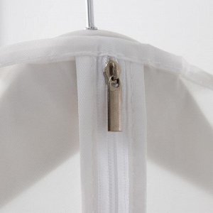 No Name Чехол для одежды плотный Доляна, 60×80 см, PEVA, цвет белый