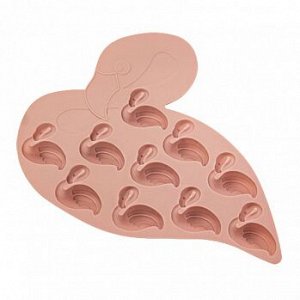 Форма силиконовая для шоколада "Фламинго" 20,5*16 см, 10 ячеек