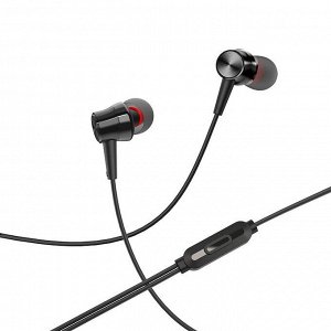Проводные наушники BOROFONE BM52 Revering, Jack 3.5mm, 1.2 м, черный, контроллер с микрофоном