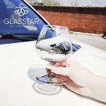 Набор 3 бокалов для бренди Glasstar Эталон "Графитовый Омбре" / 410 мл