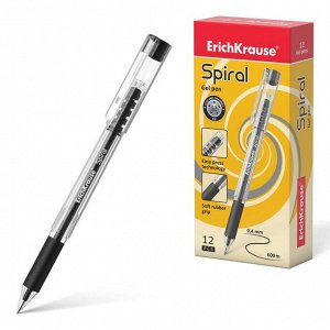 Ручка гелевая ErichKrause "Spiral", чернила черные 48178