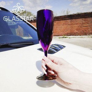 Набор 6 бокалов Glasstar "Королевская фуксия" / 170 мл