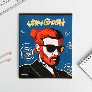 Тетрадь А5, 48 л на скрепке Van Gogh