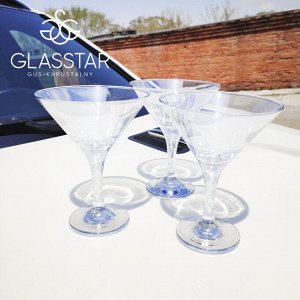 Набор 6 бокалов для мартини Glasstar "Радуга" / 190 мл