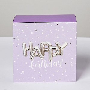 Коробка для десертов Happy birthday 14х14х8 см