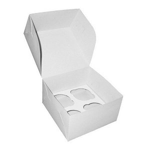 Коробка на 4 капкейка 16х16х10 см, Pasticciere