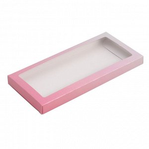 Коробка для шоколадных плиток Розово-серая 17,1х8х1,4 см