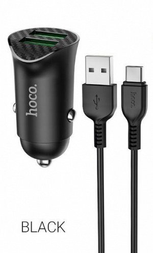 Автомобильное зарядное устройство Z39 Farsighted QC3.0 + Кабель Type C 1M