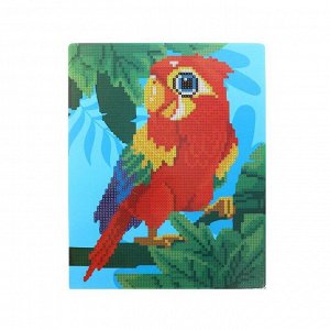 Алмазная мозаика для детей «Яркий попугай» 20х25 см
