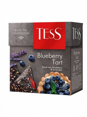 Чай Tess черный черничный тарта с лавандой Blueberry Tart, 20 пирамидок