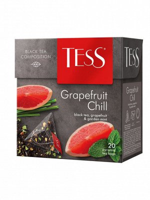 Чай Tess черный Грейпфрут Grapefruit Chill, 20 пирамидок