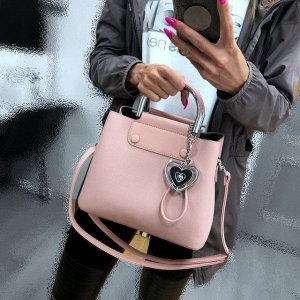 Женская сумка-тоут Milano Pace из качественной эко-кожи пудрового цвета.