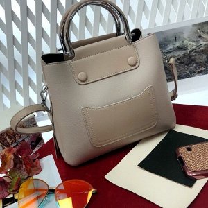 Женская сумка-тоут Milano Pace из качественной эко-кожи бежевого цвета.