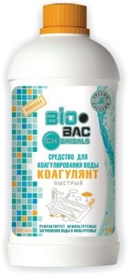 Средство для осветления воды в бассейнах Biobac Коагулянт Быстрый BP-KO (флакон,1 л)