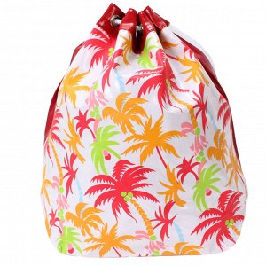 Сумка-рюкзак пляжная женская белая Пальмы