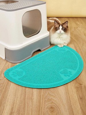 1шт Полукруглый коврик для кошачьих туалетов