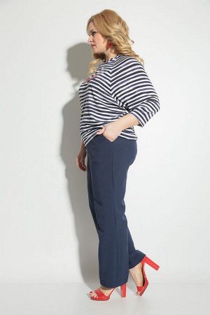 Блуза, брюки Michel chic 1213 бело-синий+красный