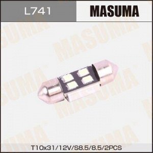 Лампы светодиодные Masuma LED T10x31 12V/10W SMD 1-2W( комплект 2шт) L741