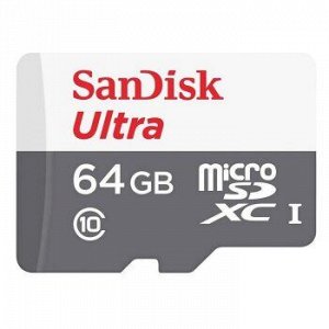 Карта памяти micro SDHC SanDisk 64GB Class 10 Ultra Light UHS-I (100 Mb/s)