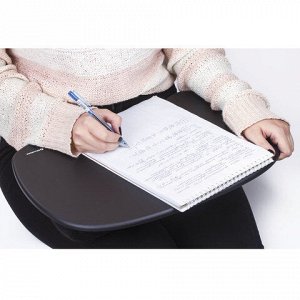 Подставка-столик с мягкими подушками, для ноутбука и творчества BRAUBERG, 430х330 мм, черный, 512669