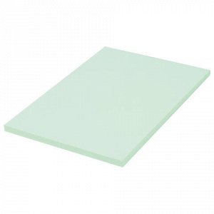 Бумага цветная BRAUBERG, А4, 80 г/м2, 100 л., пастель, зеленая, для офисной техники, 112444