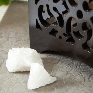 Соляной светильник с диммером  "Камин №3 темный" Е14 15Вт 4-5 кг белая соль 18х18х17 см