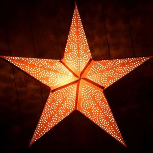 Светильник бумажный "Звезда" 1х25Вт Е14 коричневый 60х55х24 см