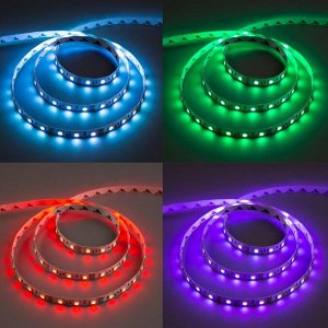 Комплект светодиодной ленты URM 5 м, IP20, SMD5050, 60 LED/м, 12 В, RGB