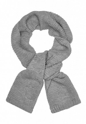 Шарф серый Вес: 160 г. Вязаный шарф – необходимый аксессуар в прохладную погоду, защитит от холода и ветра. С люрексом. Размер: 185 x 20 см.
