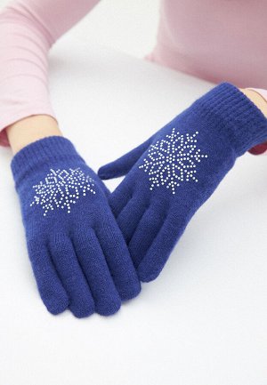 Faberlic Перчатки с узором «Снежинка», цвет синий