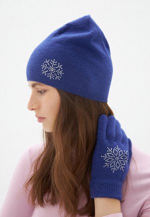 Faberlic Перчатки с узором «Снежинка», цвет синий