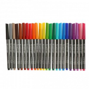 Набор ручек капиллярных 24 цвета, 0,3 мм Koh-I-Noor FINELINERS 7021, пластмассовая упаковка