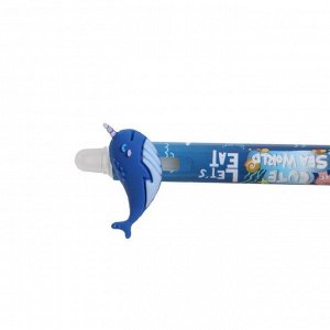 Ручка со стираемыми чернилами гелевая автоматическая 0.5 мм, StopМикроб "Морской мир", чернила синие, МИКС