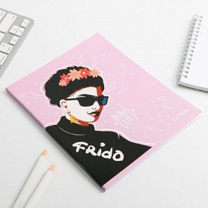 Тетрадь А5, 48 л на скрепке Frida