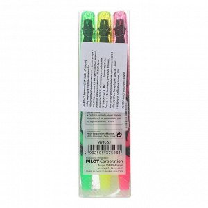Набор маркеров-текстовыделителей "Пиши-стирай", 3 цвета Pilot FriXion Light 3,3 мм, в блистере