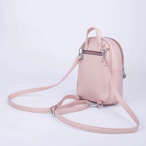Рюкзак, отдел на молнии, 2 наружных кармана, цвет розовый