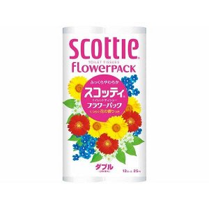 Туалетная бумага Crecia "Scottie FlowerPACK", двухслойная 12 рул (25м) / 8