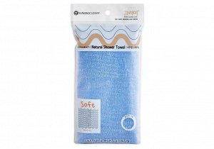 Мочалка для тела с махровым плетением "Natural Shower Towel" (мягкая) размер 26 см х 100 см / 200