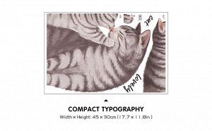 Наклейка многоразовая интерьерная  «Lovely cat» 38*39 см (1904)